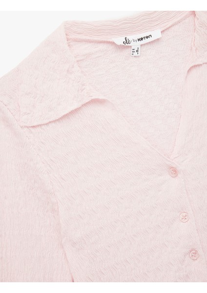 Bürümcük Kumaş Klasik Yaka Slim Fit Düğmeli Ispanyol Uzun Kollu Tişört modelleri