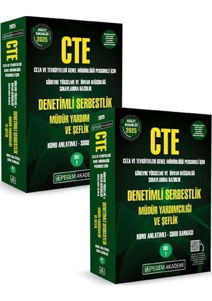 Pegem Yayınları 2025 Cte Adalet Bakanlığı Ceza ve Tevkifevleri Genel Müdürlüğü Görevde Yükselme ve Ünvan Değişikliği Sınavı Konu