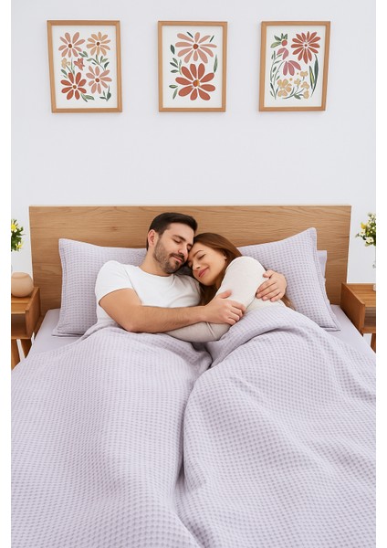 Mont Blanc Organik Pıke Kumaşından Nevresim Takımı Çift Kişilik Gri fiyatları