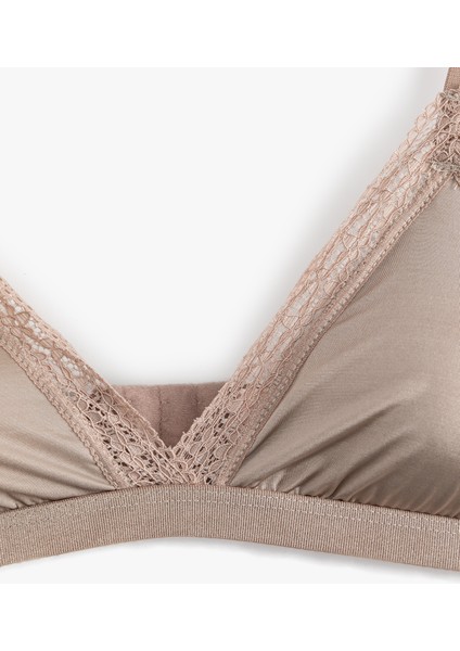 Dantel Detaylı Rahat Kalıp Desteksiz Balensiz Sütyen fiyatları