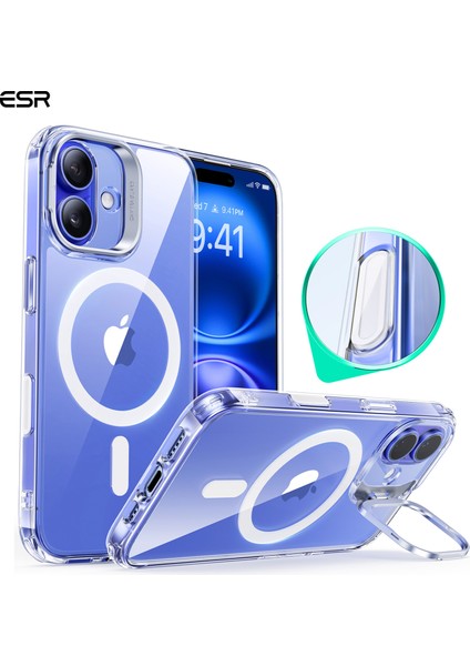 Iphone 16 Halolock Mag Safe Classic Hybrid Stantlı Silikon Kılıf - Kamera Kontrol Buton