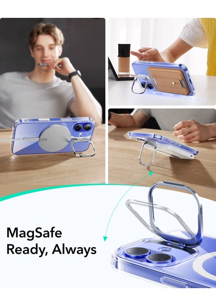 Iphone 16 Halolock Mag Safe Classic Hybrid Stantlı Silikon Kılıf - Kamera Kontrol Buton