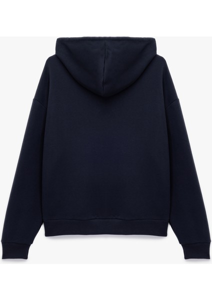 Fermuarlı Kapüşonlu Kanguru Cepli Uzun Kollu Şardonlu Oversize Spor Sweatshirt fiyatları