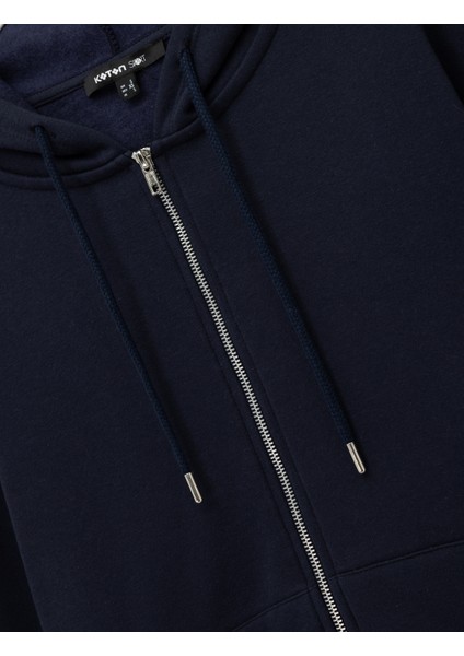 Fermuarlı Kapüşonlu Kanguru Cepli Uzun Kollu Şardonlu Oversize Spor Sweatshirt modelleri