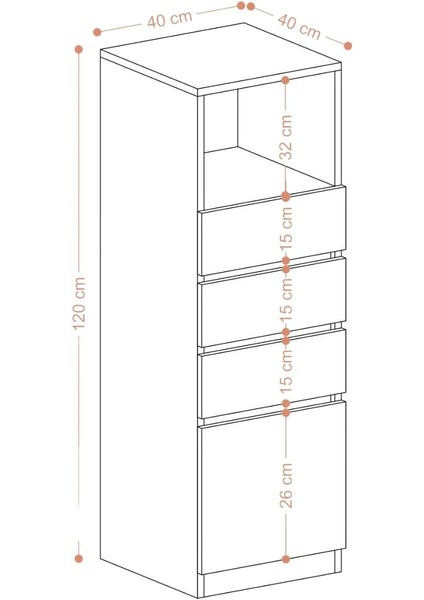 Ruby Şifonyer DEC0114 indirimleri