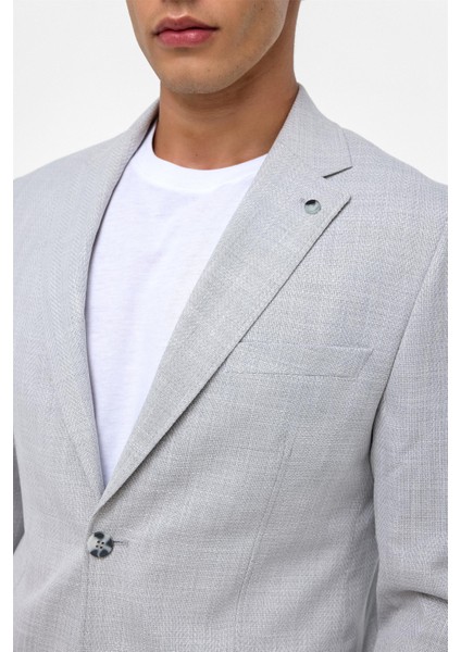 Gri Slim Desenli Mono Yaka 6 Drop Ceket indirimleri