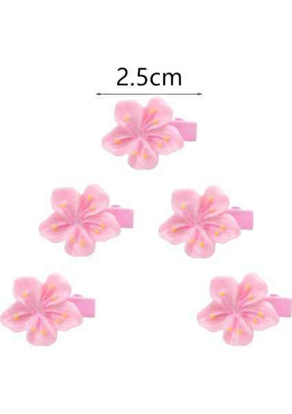 2/5pcs Tatlı Süper Ölümsüz Pembe Mini Sakura Saç Klipleri Kadınlar Için Sevimli Güzel Kore Tarzı Saç Partisi Günlük Parti Aksesuarları: STYLE02 (Yurt Dışından)