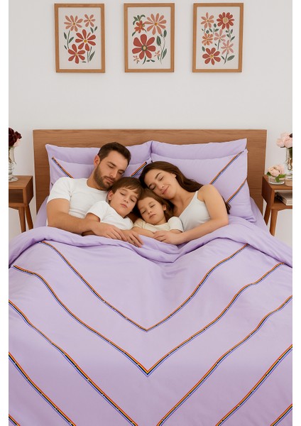 Marsılya Özel Tasarım Nevresim Takımı Çift Kişilik Lila fiyatları