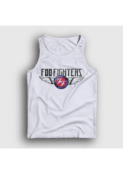Unisex Beyaz Vintage Rock Foo Fighters Atlet