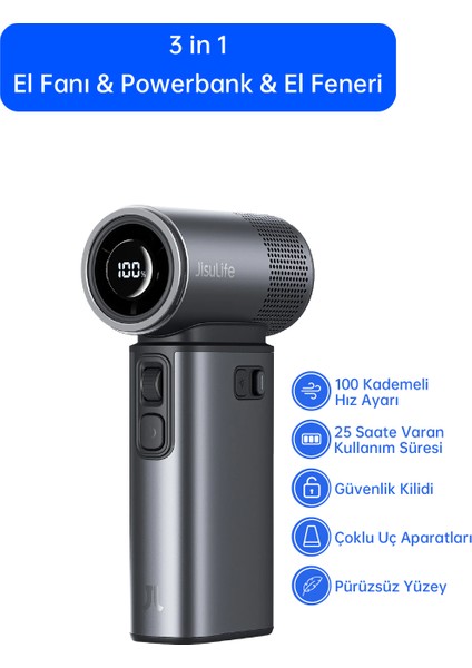 Handheld Fan Ultra 2 Güçlü El Fanı 9000MAH