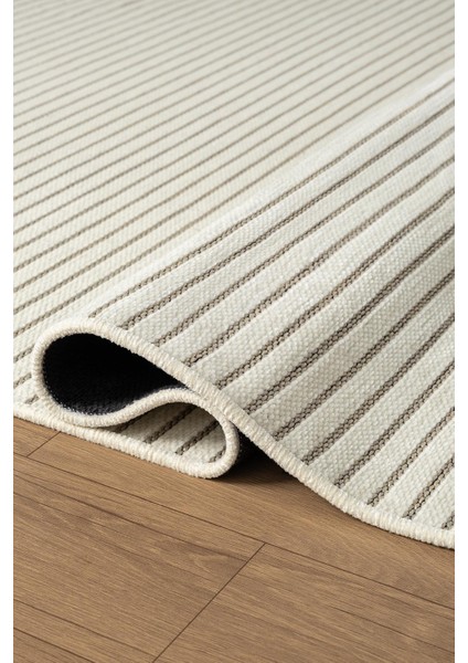 Hena HN005A Krem Şönil Kilim Ince Yumuşak Toz Yapmaz Kaymaz Taban Makinada Yıkanabilir Modern Halı modelleri