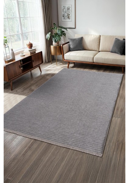Hena HN006A Gri Şönil Kilim Ince Yumuşak Toz Yapmaz Kaymaz Taban Makinada Yıkanabilir Modern Halı fiyatları