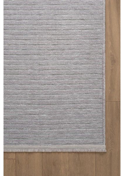 Hena HN006A Gri Şönil Kilim Ince Yumuşak Toz Yapmaz Kaymaz Taban Makinada Yıkanabilir Modern Halı indirimleri