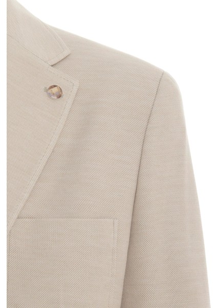 Bej Regular Desenli Mono Yaka 6 Drop Ceket fiyatları