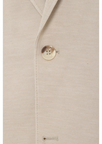 Bej Regular Desenli Mono Yaka 6 Drop Ceket modelleri