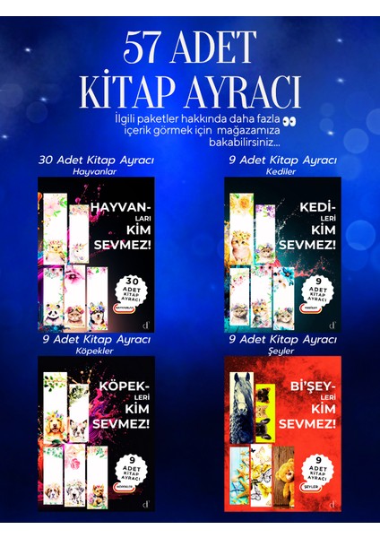 57'li Kitap Ayracı Seti - Özel Paket2 fiyatları