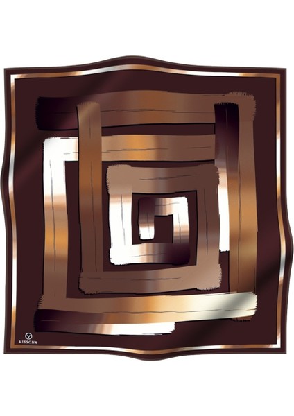 Vıssona 16463 Twill Ipek Eşarp Kahverengi - Bej fiyatları