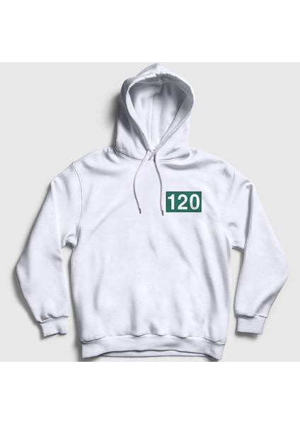 Unisex Beyaz Cho Hyun Ju 120 Squid Game Kapüşonlu Sweatshirt