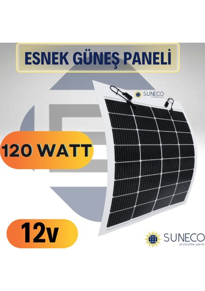 120 Watt Yarı Esnek Güneş Paneli Half Cut Monokristal Solar Güneş Paneli