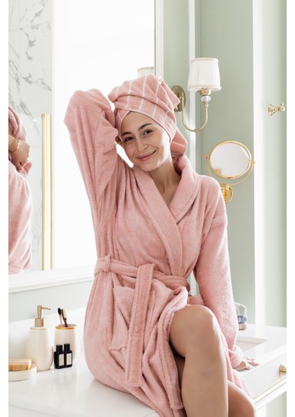 Bukle Bornoz, Şal Yaka Bornoz ,%100 Pamuklu Kadın / Erkek Unisex Bornoz