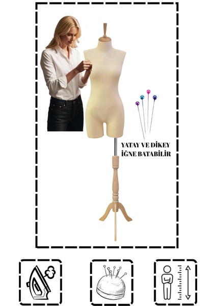 Pantolon Giyebilen 40 Beden Süngerli Terzi Mankeni Prova Mankeni Pac-01