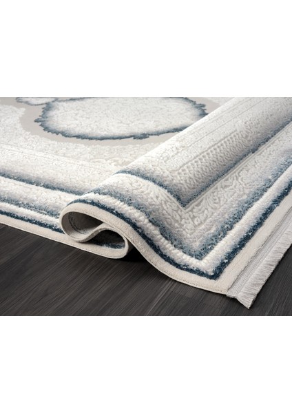 Feel FL001M Krem Halı Avangard Desenli Akrilik Tozu Az Pamuk Taban Salon Halısı Yatak Odası Koridor fırsatları