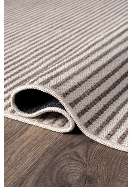 Hena HN003A Beyaz Şönil Kilim Bej Detaylı Ince Yumuşak Tozsuz Kaymaz Taban Makinada Yıkanabilir Halı modelleri