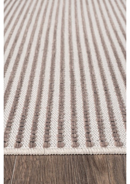 Hena HN003A Beyaz Şönil Kilim Bej Detaylı Ince Yumuşak Tozsuz Kaymaz Taban Makinada Yıkanabilir Halı fırsatları