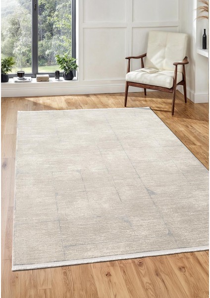 Sılva SL104A Bej Halı Modern Desen Antialerjik Pamuk Taban Salon Halısı Yatak Odası Mutfak Koridor