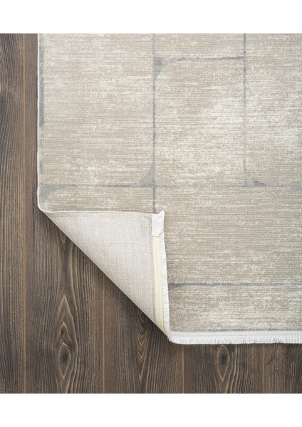 Sılva SL104A Bej Halı Modern Desen Antialerjik Pamuk Taban Salon Halısı Yatak Odası Mutfak Koridor fırsatları