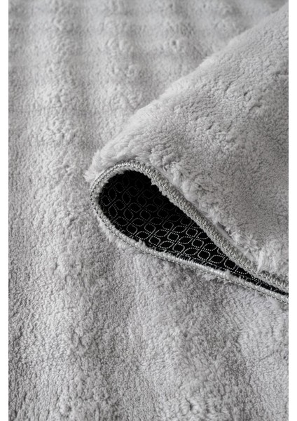 Bubble Grı Yıkanabilir Kaymaz Taban Bambu Yumuşak Dokulu Peluş Halı Mutfak Koridor Salon Halısı modelleri