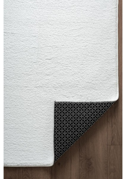 Softy Beyaz Yıkanabilir Kaymaz Taban Bambu Yumuşak Dokulu Kesme Halı Mutfak Koridor Salon Halısı indirimleri