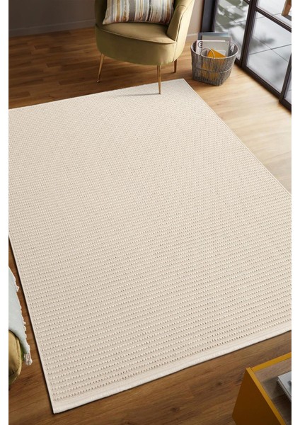 Hena HN001A Krem Şönil Kilim Ince Yumuşak Toz Yapmaz Kaymaz Taban Makinada Yıkanabilir Modern Halı fiyatları