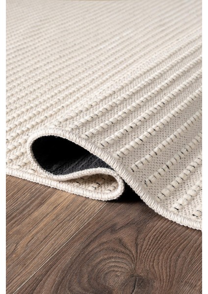 Hena HN001A Krem Şönil Kilim Ince Yumuşak Toz Yapmaz Kaymaz Taban Makinada Yıkanabilir Modern Halı modelleri