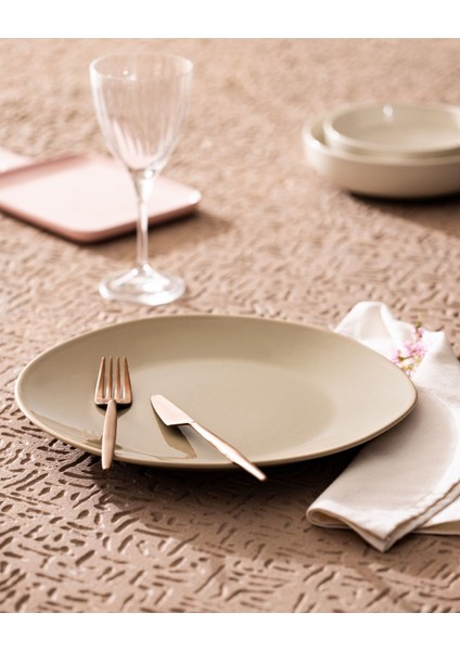 Souci Servis Tabağı - Bej - 30 cm