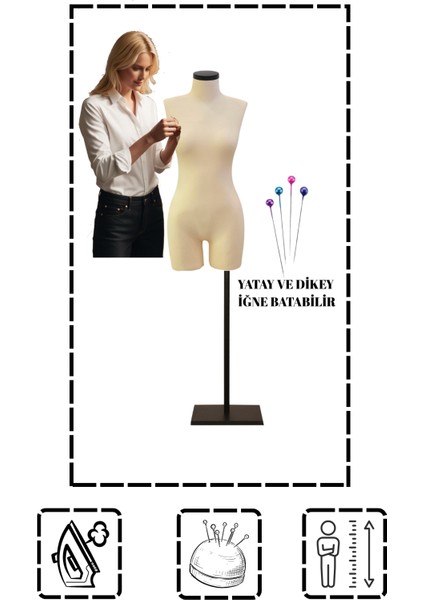 Pantolon Giyebilen 40 Beden Süngerli Terzi Mankeni Prova Mankeni Pac-01