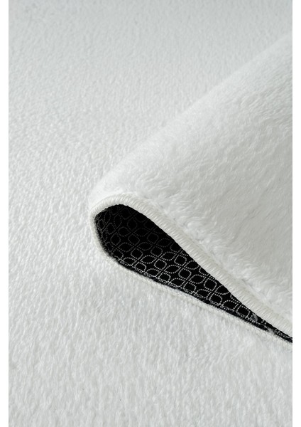 Softy Beyaz Yıkanabilir Kaymaz Taban Bambu Yumuşak Dokulu Kesme Halı Mutfak Koridor Salon Halısı modelleri