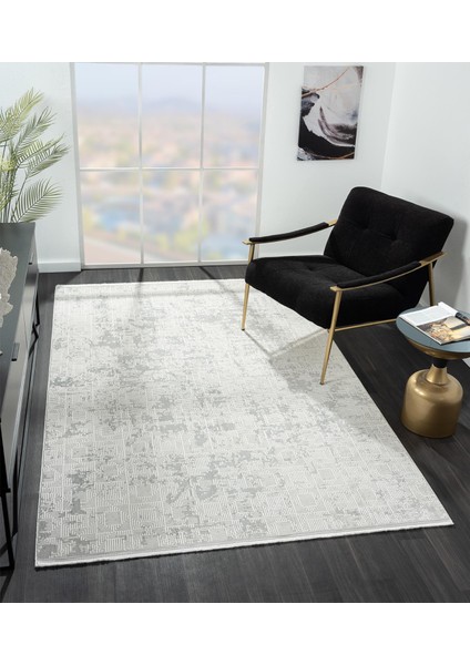 Nexus NX012A Gri Halı Modern Desen Antialerjik Pamuk Taban Salon Mutfak Halısı