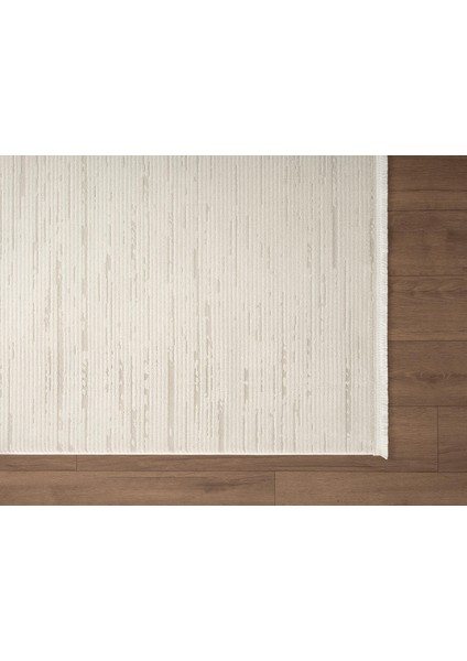 Loya LY009W Krem Halı Modern Desenli Antialerjik Pamuk Taban Salon Halısı Yatak Odası Koridor fırsatları