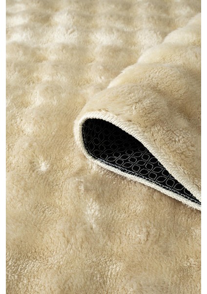 Bubble Bej Yıkanabilir Kaymaz Taban Bambu Yumuşak Dokulu Peluş Halı Mutfak Koridor Salon Halısı modelleri