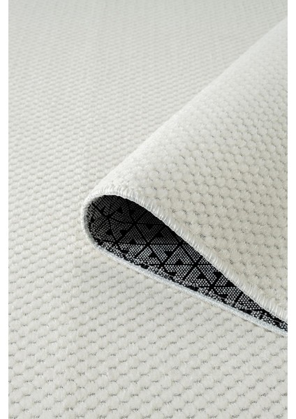 Petek Beyaz Yıkanabilir Kaymaz Taban Yumuşak Dokulu Peluş Kesme Halı Mutfak Koridor Salon Halısı modelleri