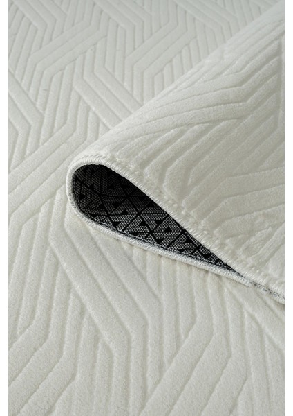 Myra Beyaz Yıkanabilir Kaymaz Taban Bambu Yumuşak Dokulu Kesme Halı Mutfak Salon Koridor Halısı modelleri