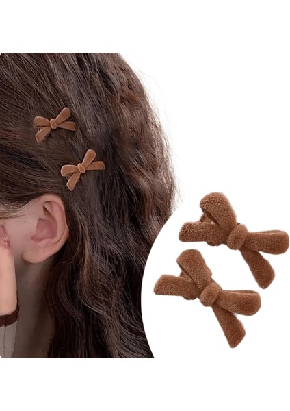 Mini Kırmızı Kadife Yay Saç Klipleri Küçük Kızlar Tatlı Şeker Kadife Küçük Yay Düğüm Saç Tokaları Saç Çantaları Ette Saç Aksesuarları Renk: Khaki/boyut: 1pcs (Yurt Dışından)