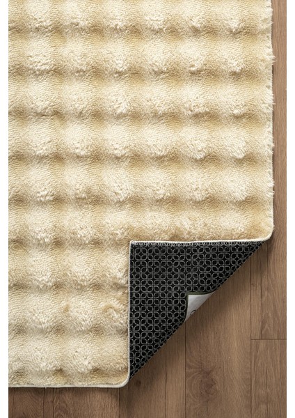 Bubble Bej Yıkanabilir Kaymaz Taban Bambu Yumuşak Dokulu Peluş Halı Mutfak Koridor Salon Halısı indirimleri