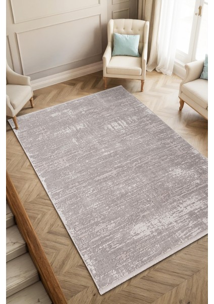 Loya LY008A Vizon Halı Modern Desenli Antialerjik Pamuk Taban Salon Halısı Yatak Odası Koridor
