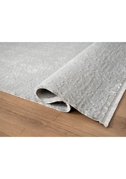 Vısta VS017G Grı Halı Modern Desen Antialerjik Pamuk Taban Yıkanabilir Salon Halısı Yatak Odası modelleri