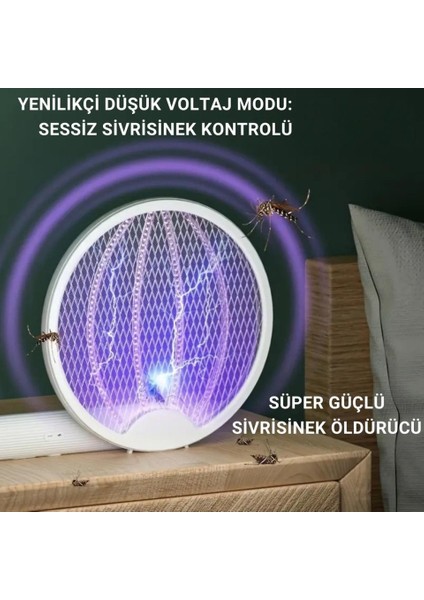 HP13 Şarjlı Sinek Öldürücü Raket Beyaz modelleri