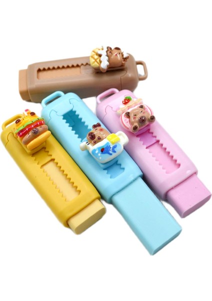 Capybara Sürgülü Silgi (ER-4520) 4 Adet modelleri