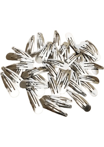 10-50PCS Basit Gümüş Saç Klipleri Bb Snap Saç Tokaları Dıy El Yapımı Ettes Y2K Kadın Kızlar Stil Araçları Aksesuarlar Renk: Gümüş/boyut: 50PCS (Yurt Dışından)
