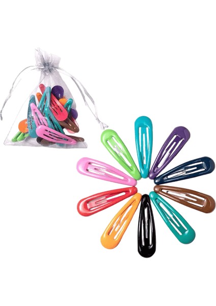 10-40PCS/PAKET Renkler Saç Klipleri Kadınlar Moda Solid Kids Aksesuarları Snap Metal Ettes Saçkoplar Klip Bobby Pin Renk: Koyu Renkler/boyut: 10 Pcs (Yurt Dışından)